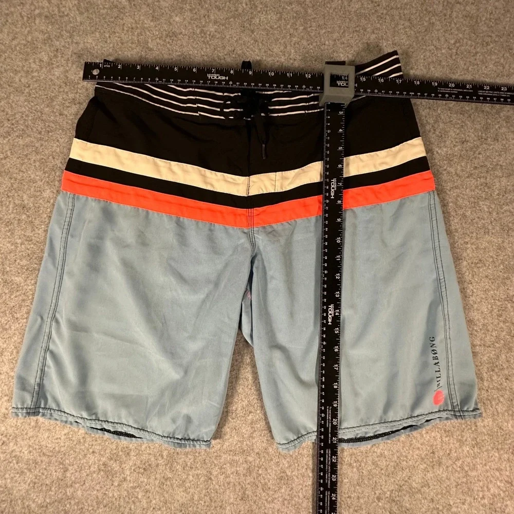 Billabong Board Shorts Mens Size 34 Blue Striped Platinum X PX2 Jack Freestone
